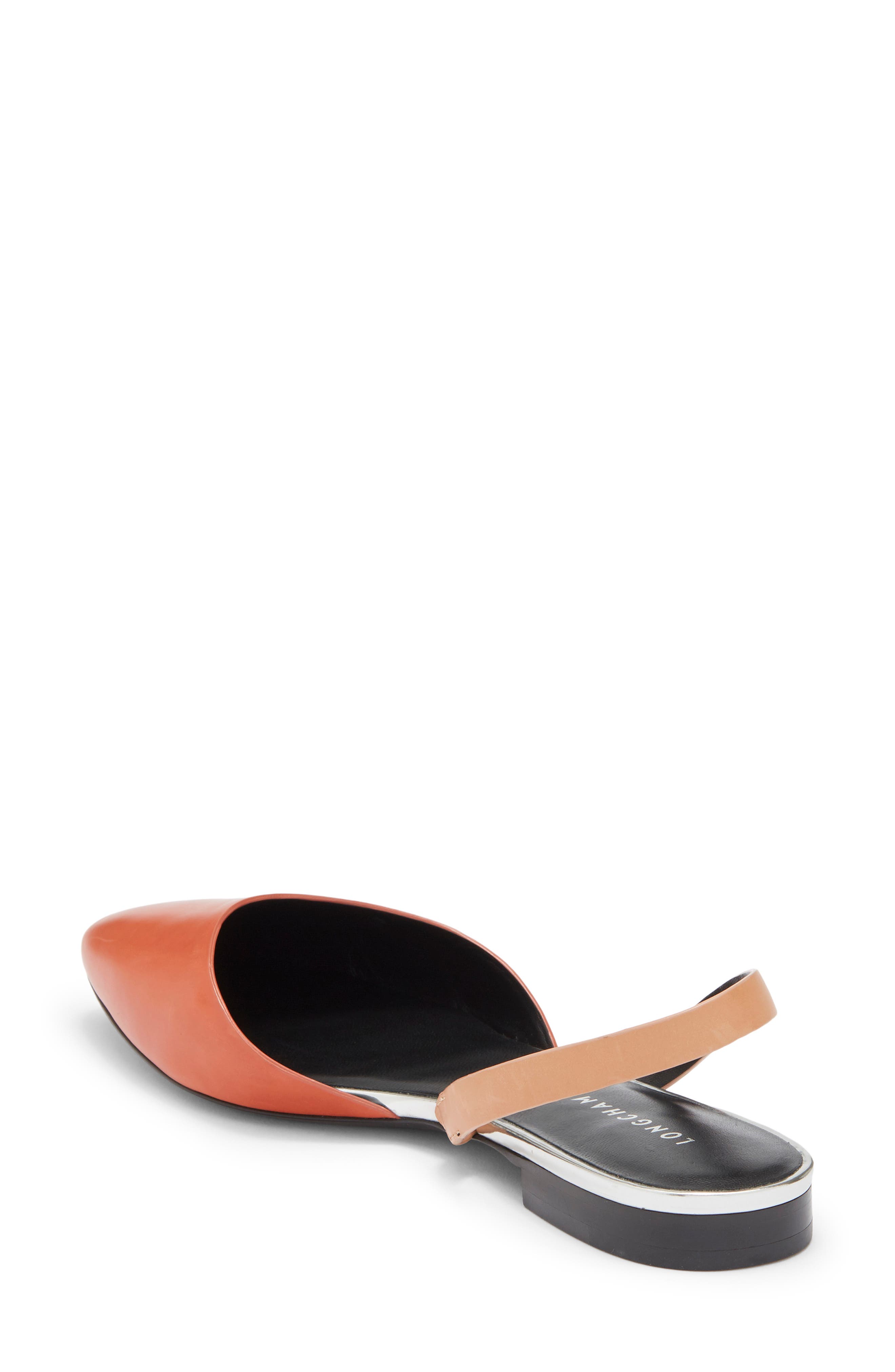Longchamp Slingback Ballet Flat, Alternate, color, Orange