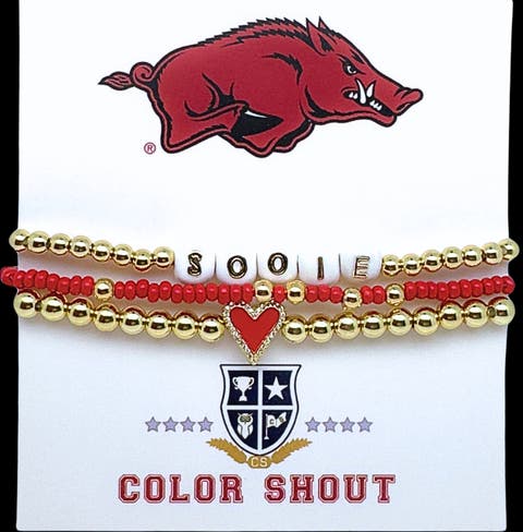 Arkansas Love My College Bracelet Stack