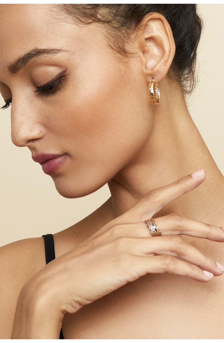 Oradina 14K Yellow Gold Power Stack Ring, Alternate, color, Yellow Gold