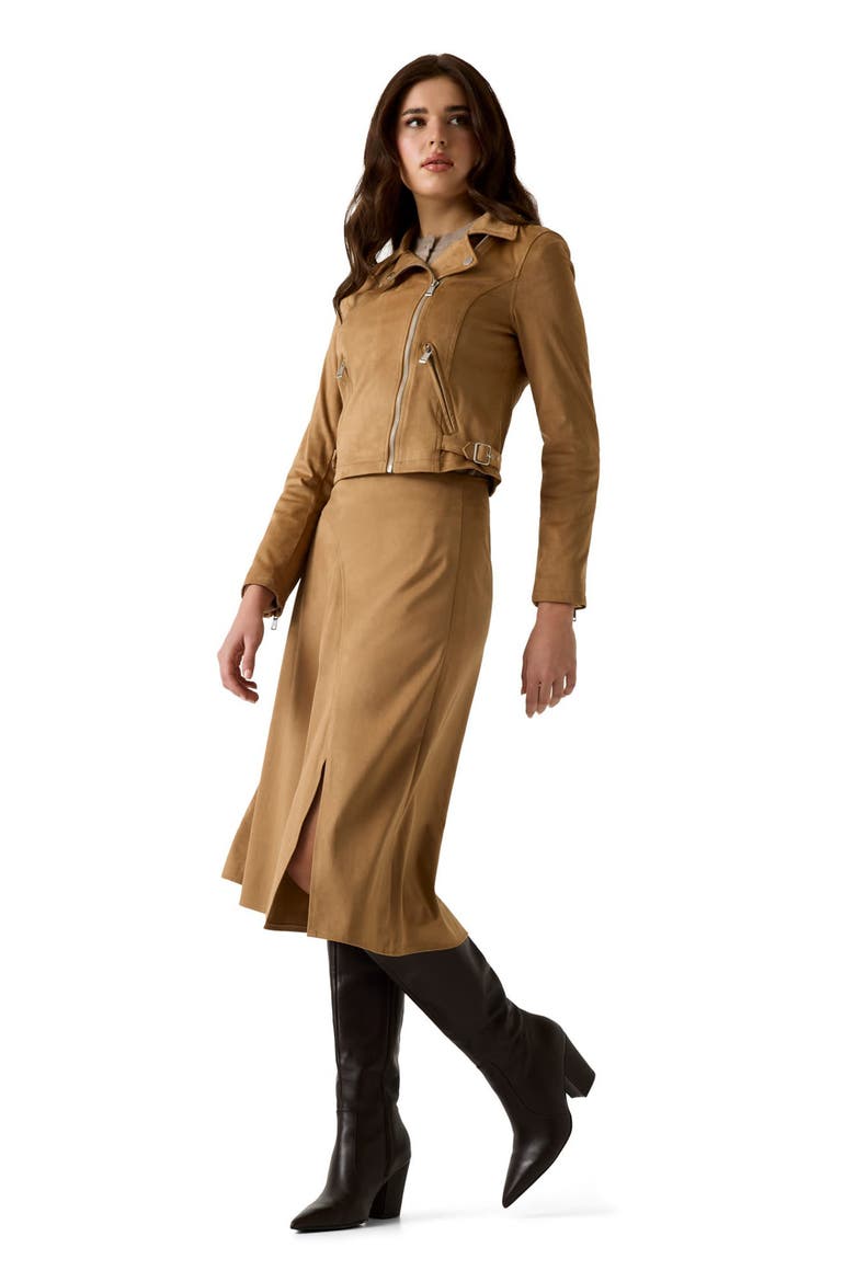 Jennie Faux Suede Moto Jacket, Alternate, color, G1FH-OPEN