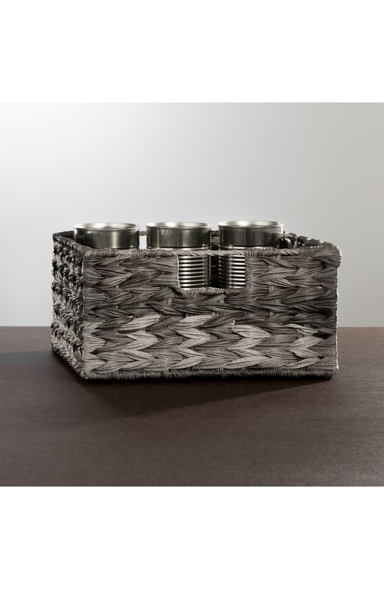 mDesign Woven Plastic Kitchen Pantry Storage Baskets - 6 Pack - Gray Ombre, Alternate, color, Gray