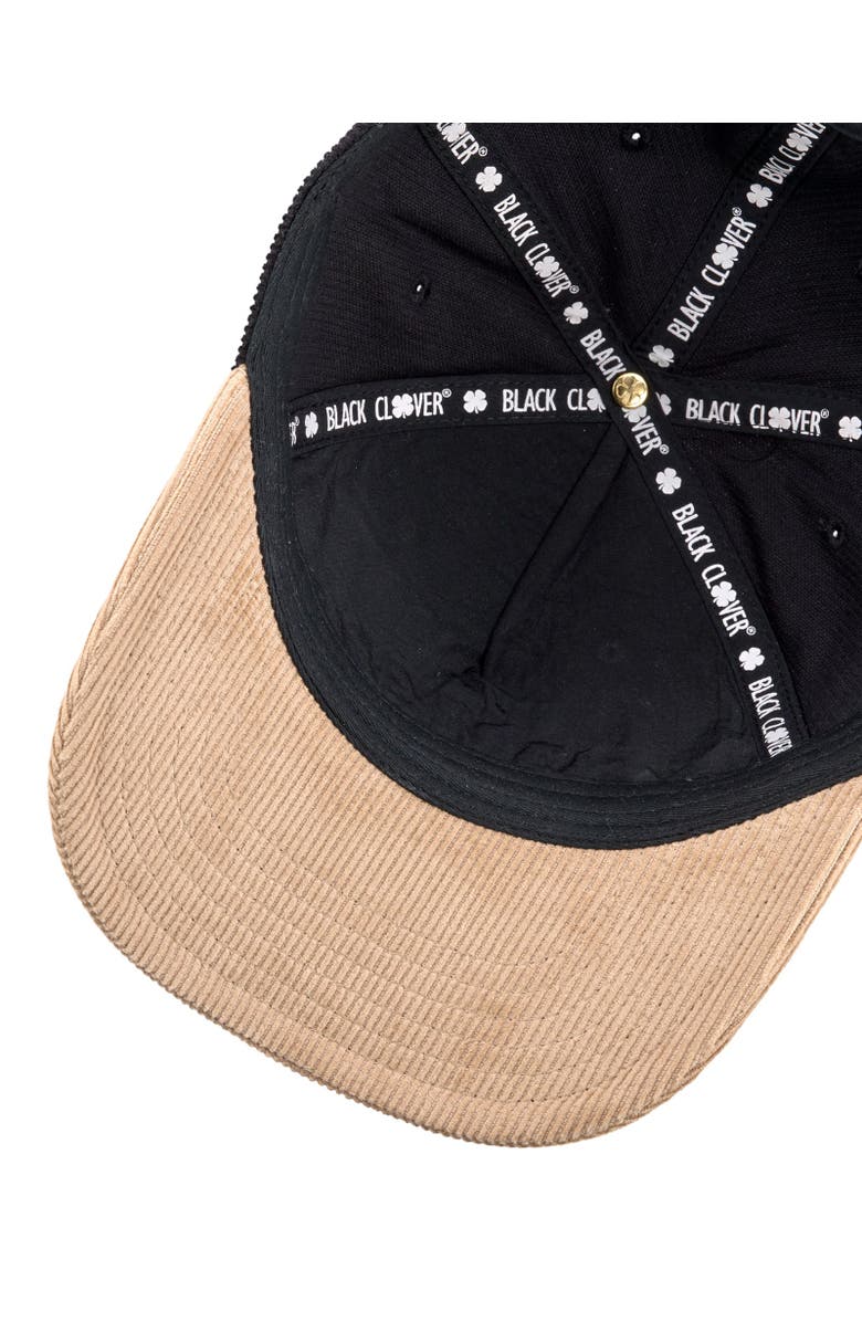 Black Clover Cord Upside Down Luck 5 Hat, Alternate, color, Brown