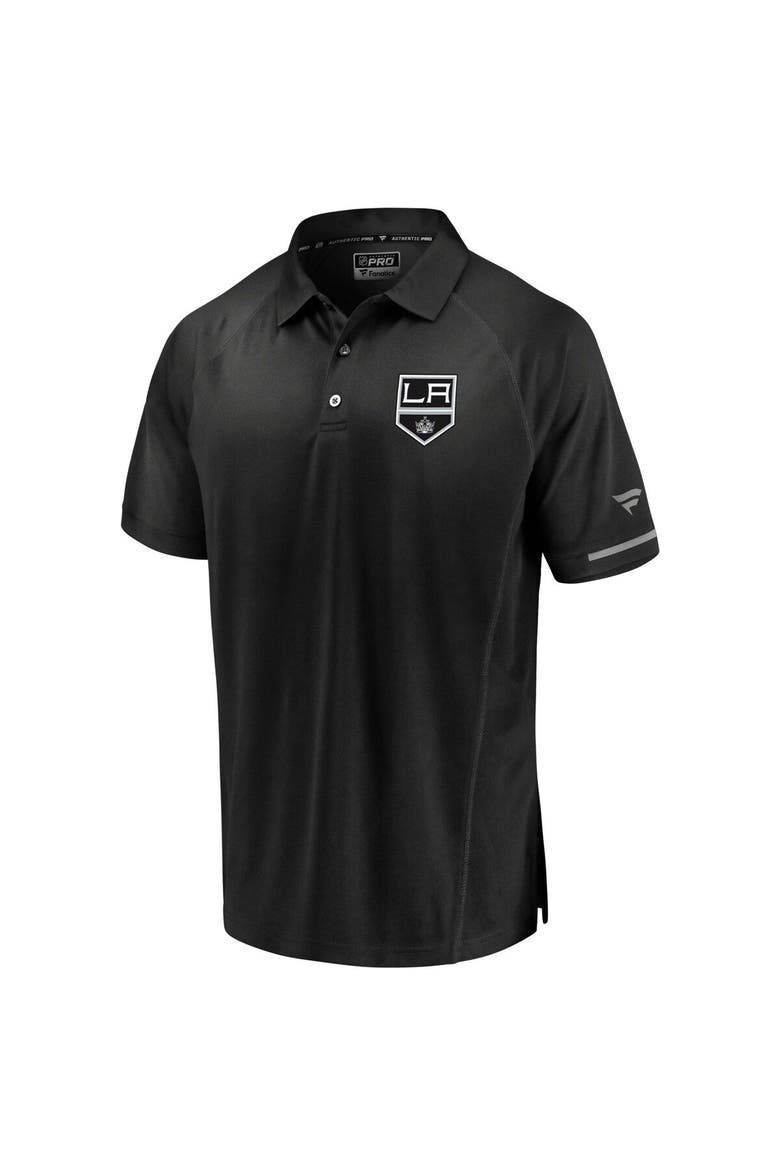 Men's Fanatics Branded Black Los Angeles Kings Authentic Pro Rinkside Polo, Alternate, color, Black