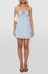 Princess Polly Rosenberg Embroidered Strapless Minidress