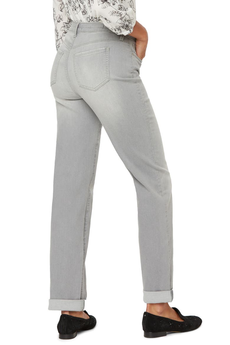 Roll Cuff Relaxed Straight Leg Jeans, Alternate, color, GRACE