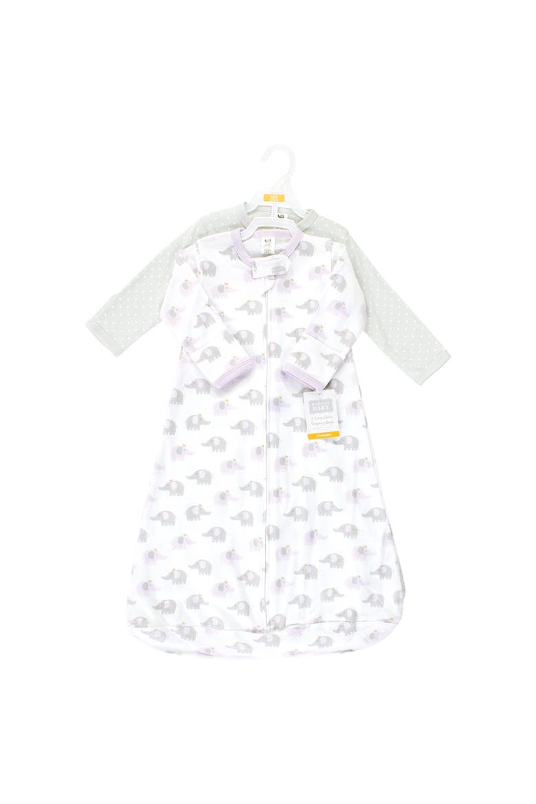 Snug Cotton Long-sleeve Sleep Cocoon (baby), Alternate, color, Lilac Elephants Long Sleeve