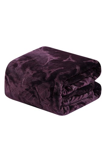 Luxury Home Contemporary Embossed Eiffel Tower Throw Blanket