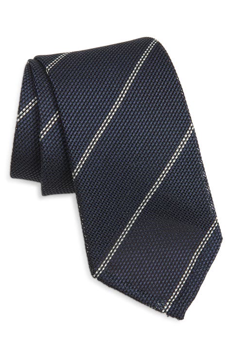 Striped Grenadine Silk Tie