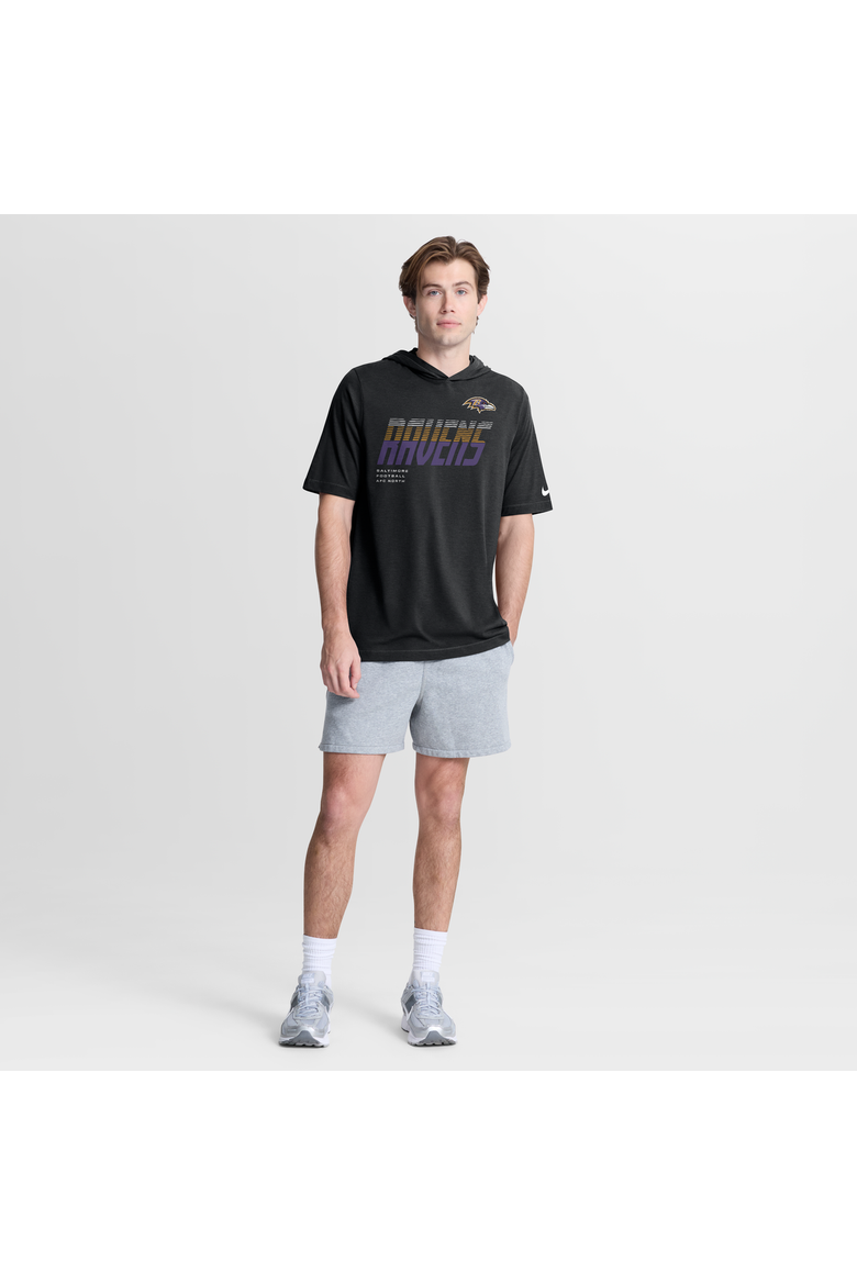 Men's Nike Black Baltimore Ravens Tri-Blend Hooded T-Shirt, Alternate, color, Black