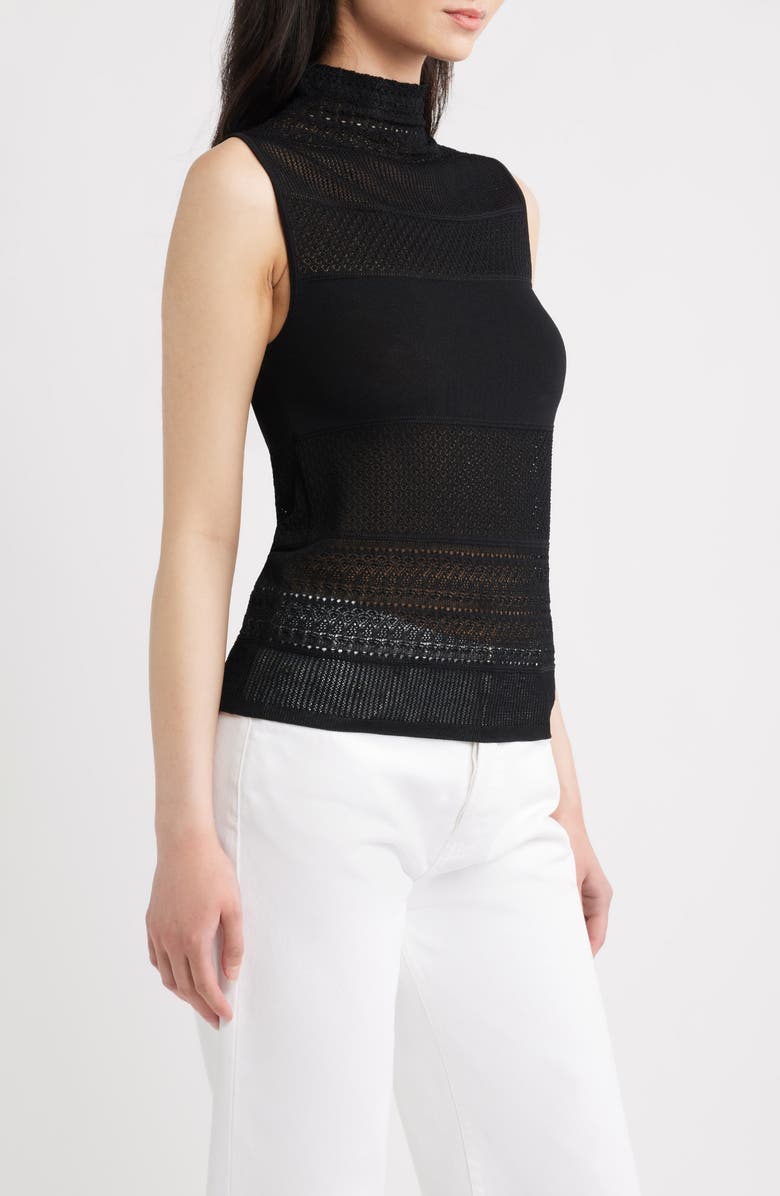 rag & bone Mira Mock Neck Tank, Alternate, color, Black