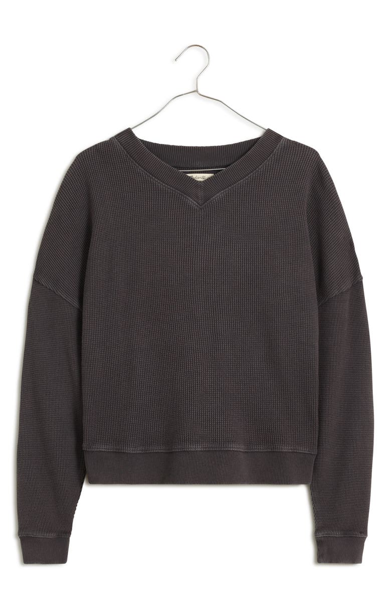 Madewell Thermal Knit Long Sleeve Top, Main, color,