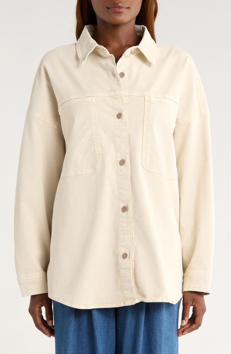 Marine Layer Molly Oversize Shirt Jacket, Alternate, color, Stone