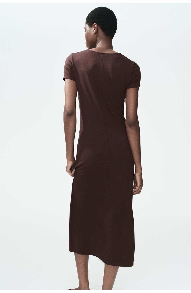 H&M Midi T-shirt Dress, Alternate, color, Dark Brown