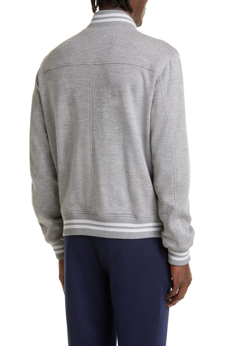 Thom Sweeney Veracity Wool & Cotton Jersey Sweater Jacket, Alternate, color,