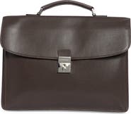 Longchamp Leather Flap Briefcase