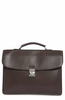 Longchamp Leather Flap Briefcase