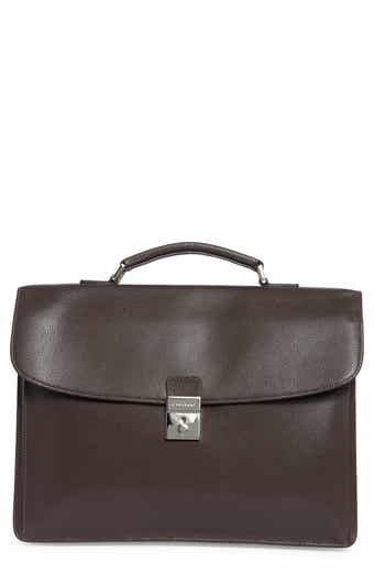 Longchamp Leather Flap Briefcase