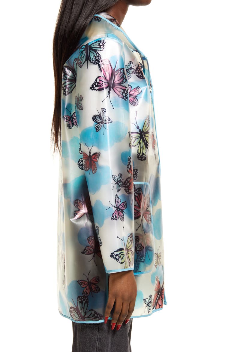 Cristina Martinez Butterfly Hooded Raincoat, Alternate, color, FROSTED BUTTERFLY CLOUDS