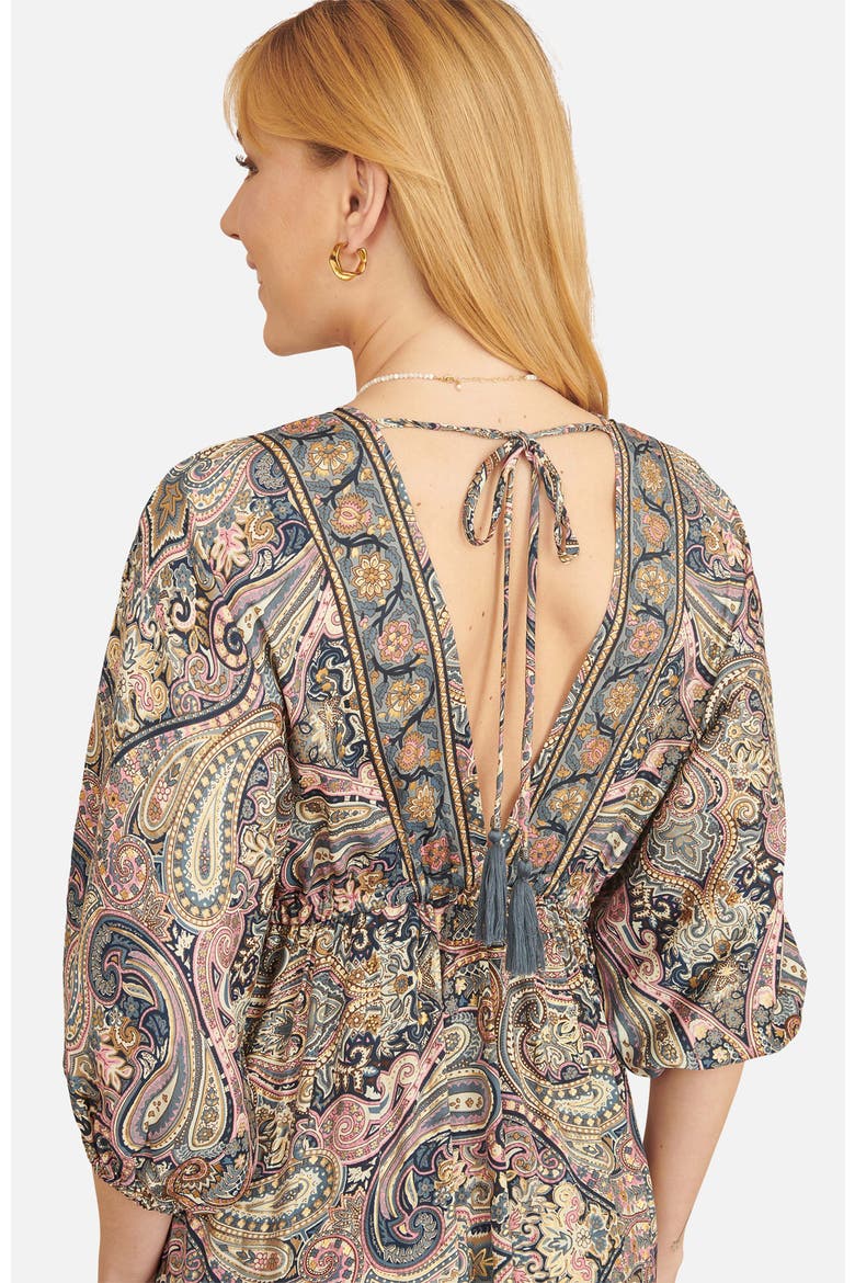 Paisley Print Midi Dress, Alternate, color, Multi