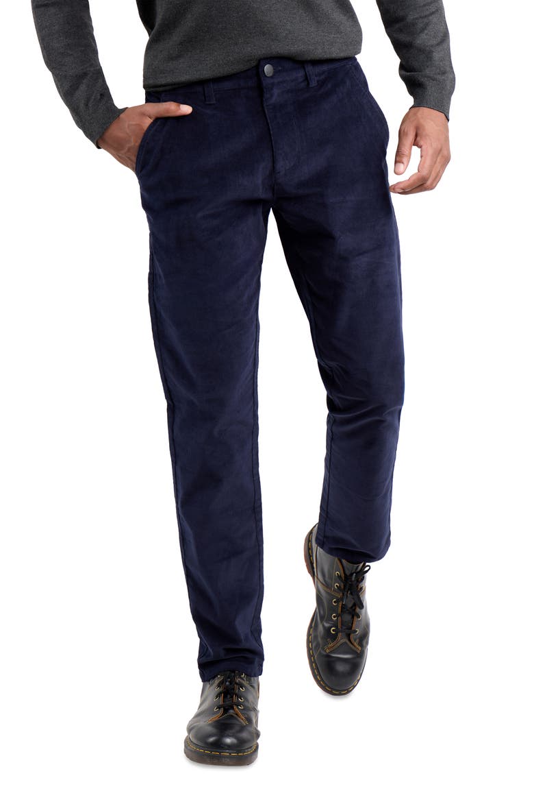 Slim Fit Five-Pocket Corduroy Pants, Alternate, color, NAVY