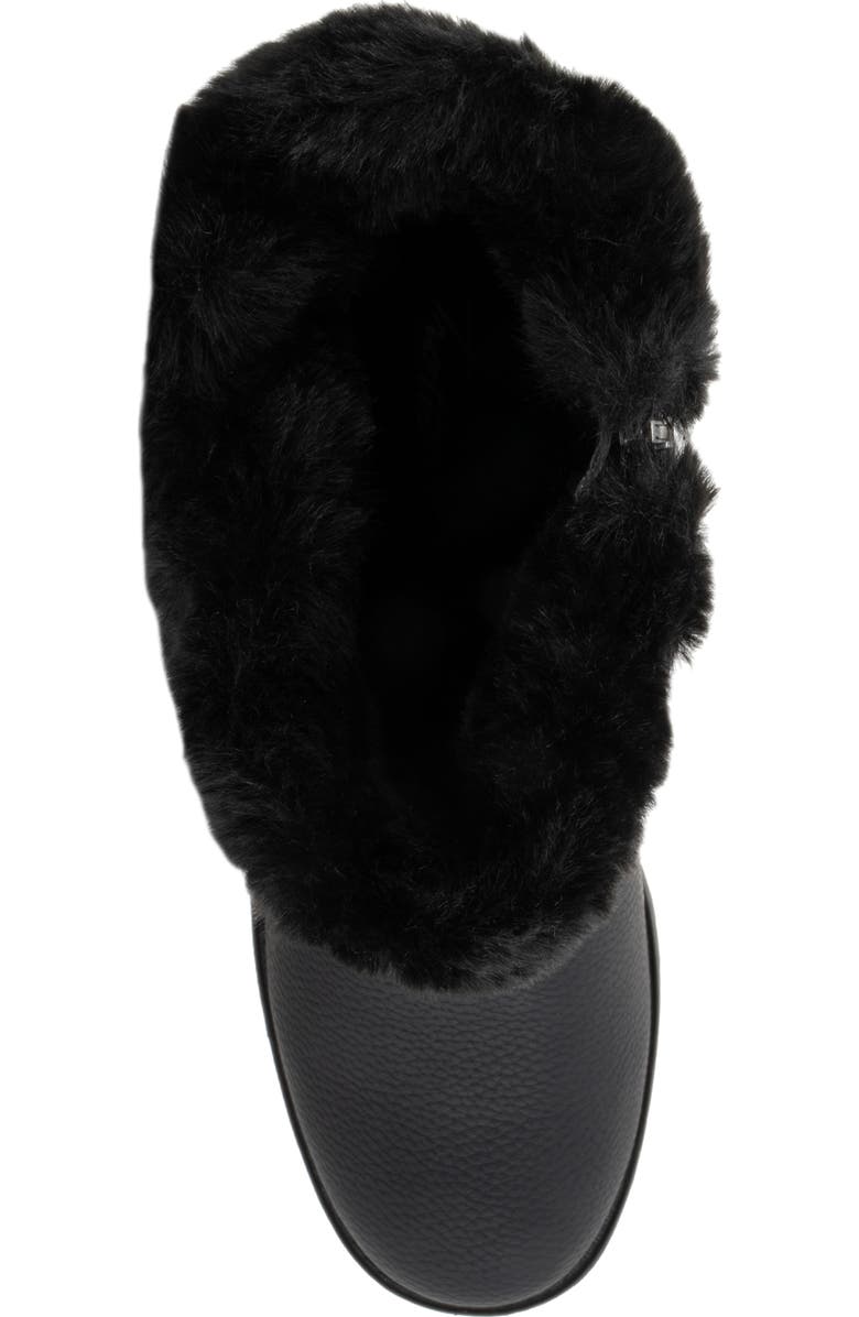 Trotters Bryce Faux Fur Trim Winter Boot, Alternate, color, Black Tumbled