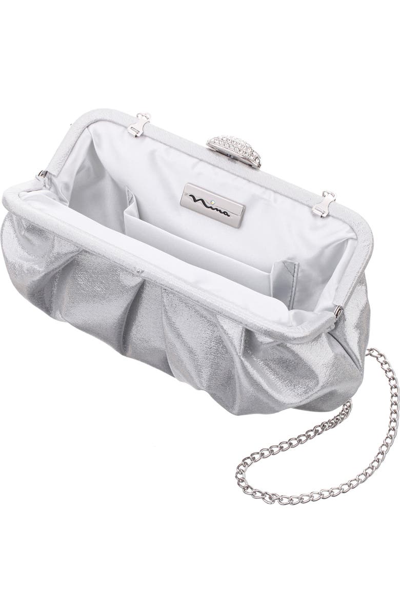 Nina Concord Frame Clutch, Alternate, color,