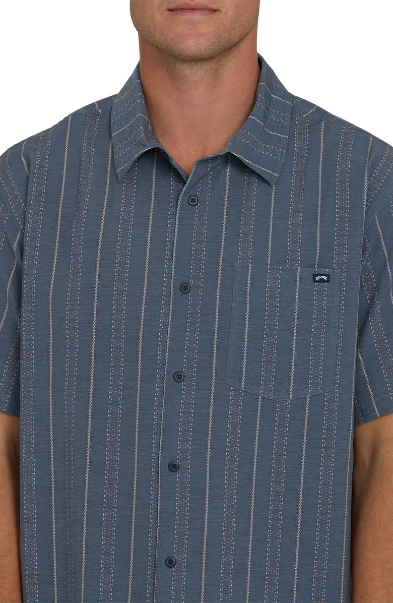 Billabong A-Div Surftrek Transit Short Sleeve Button-Up Shirt, Alternate, color, True Navy