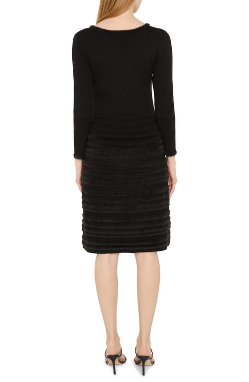 Nic + Zoe Nic+zoe All The Trimmings Knit Dress In Black