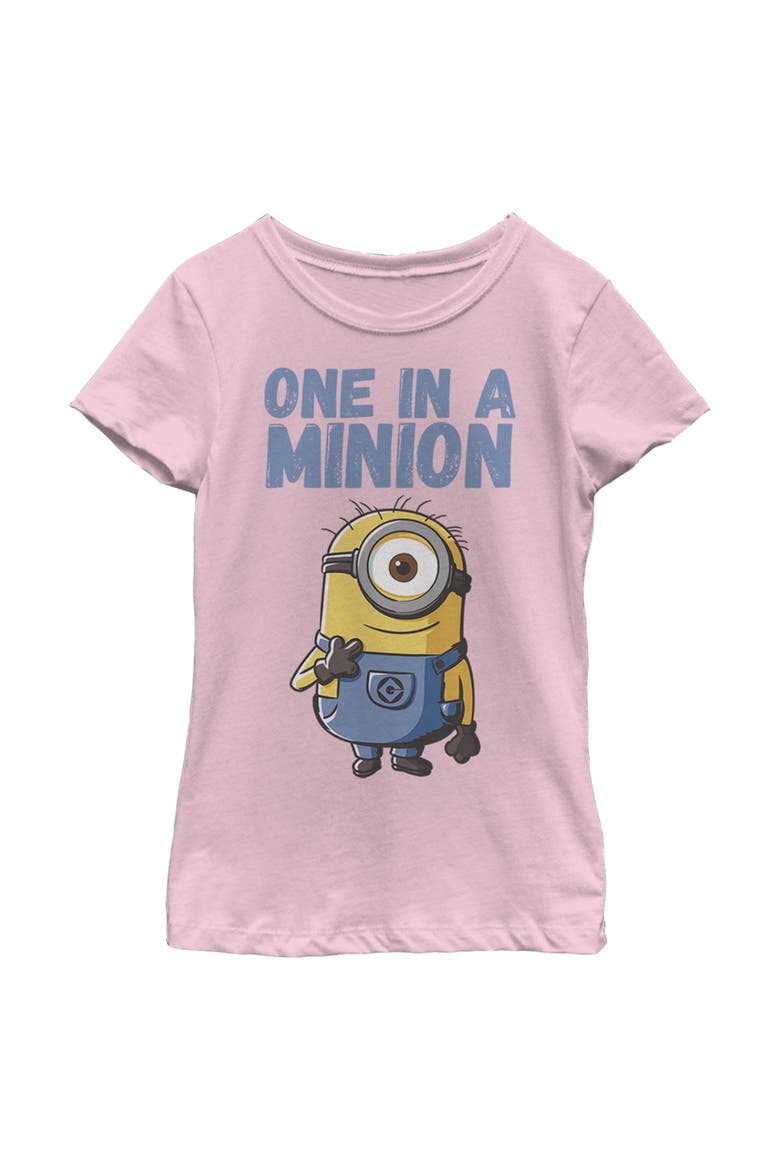 Girl's Despicable Me Cute One in a Minion  Graphic T-Shirt, Main, color, Light Pink