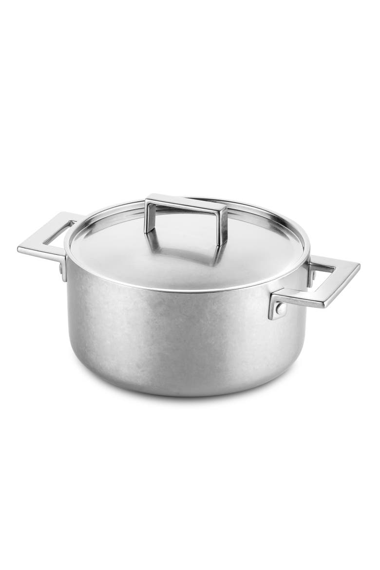 CASSEROLE 2 HAND. WITH LID CM, Main, color, STAINLESS STEEL