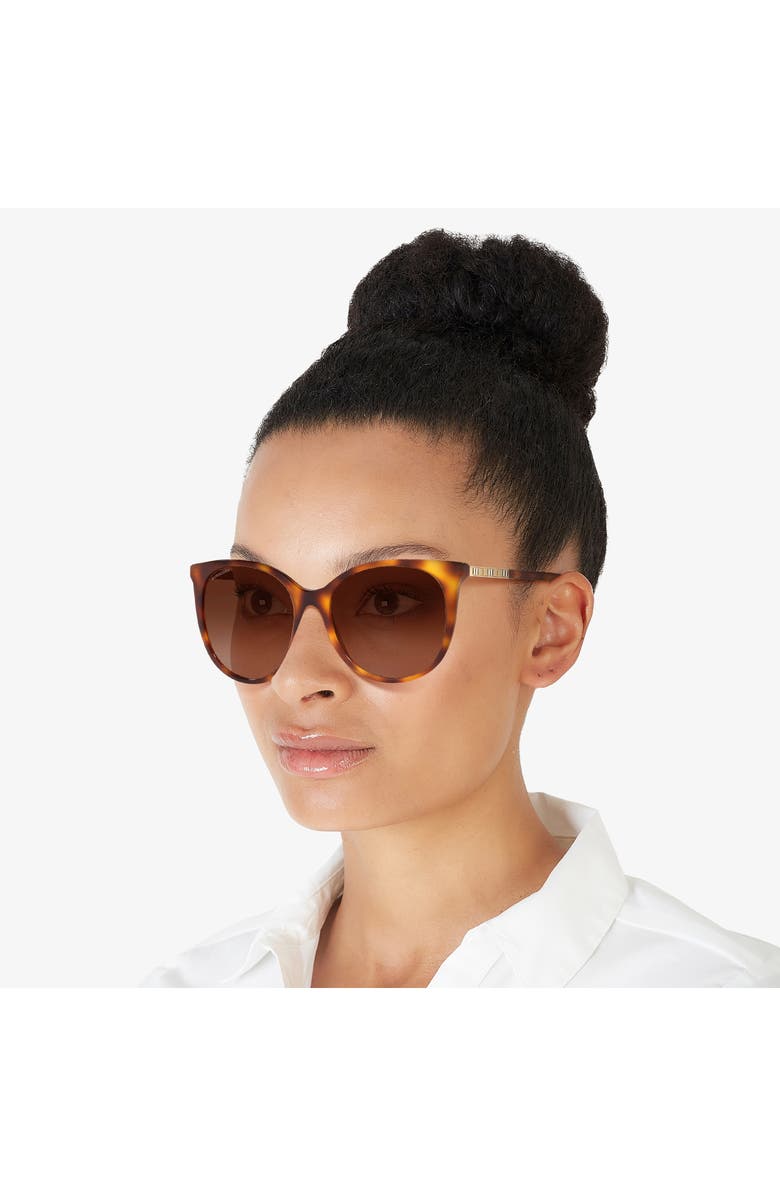 Burberry 55mm Gradient Cat Eye Sunglasses, Alternate, color, Lite Brn Hava