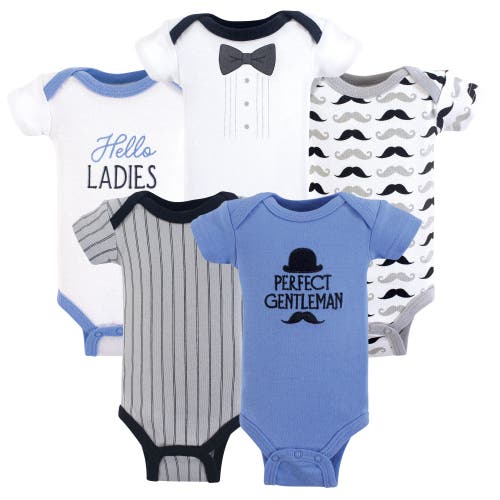 Hudson Baby Essential Cotton Bodysuits 5-piece Set In Multi