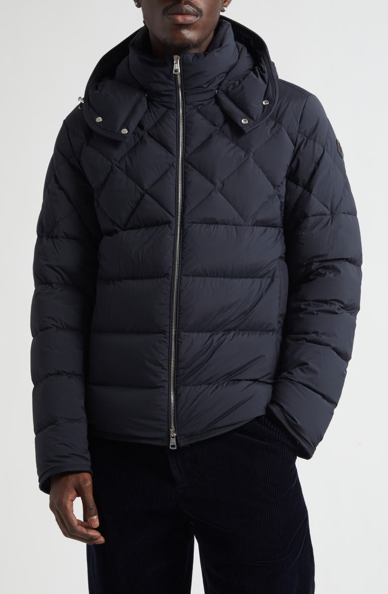 Moncler Cecaud Down Puffer Jacket, Main, color, Navy