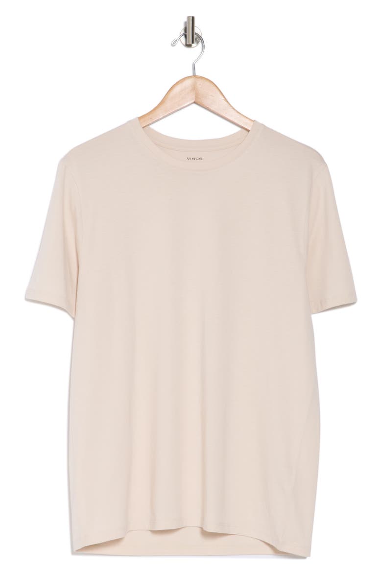 Pima Cotton Crewneck T-Shirt, Alternate, color, SAND