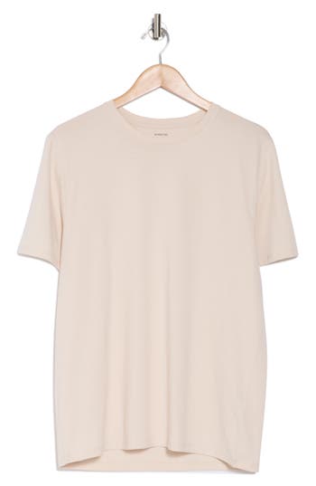 Vince Pima Cotton Crewneck T-shirt In Sand