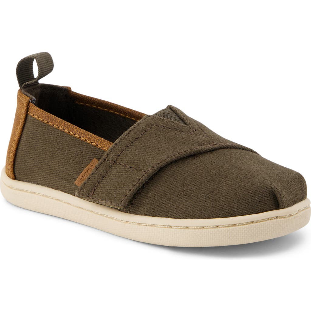 Toms Kids' Alpargata Slip-on Sneaker In Dark Green