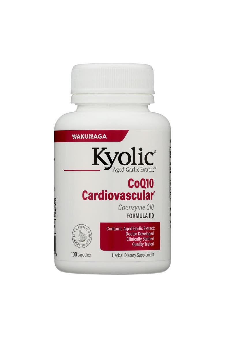 Aged Garlic Extract Formula 110, CoQ10 Cardiovascular, 100 Capsules, Main, color, None