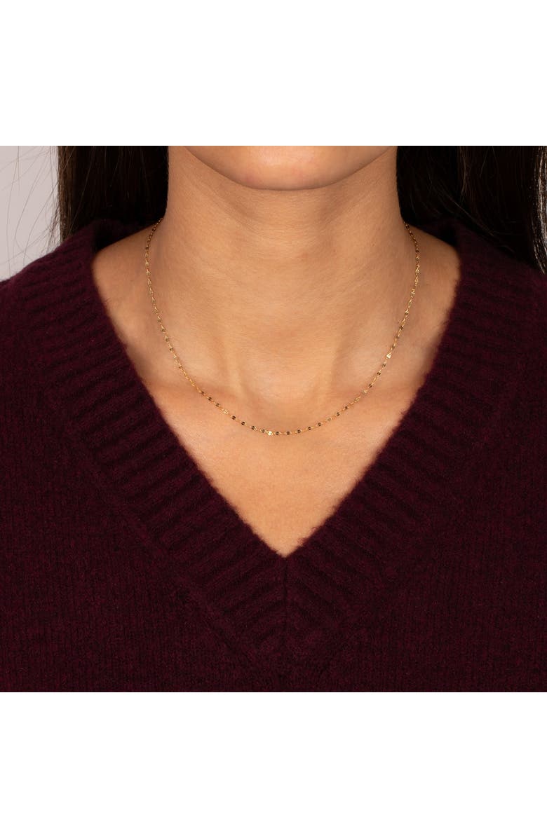 BY ADINA EDEN Dainty Mariner Chain Necklace 14K, Alternate, color, 14K Gold - 22 Inch