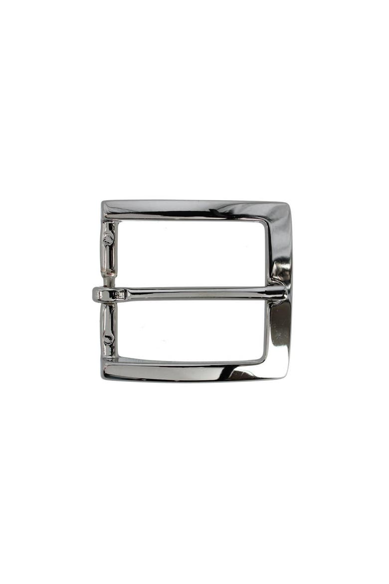 35mm Solid Brass Vaulted Italian Square Harness and Belt Buckle, Main, color, Shiny Nickel