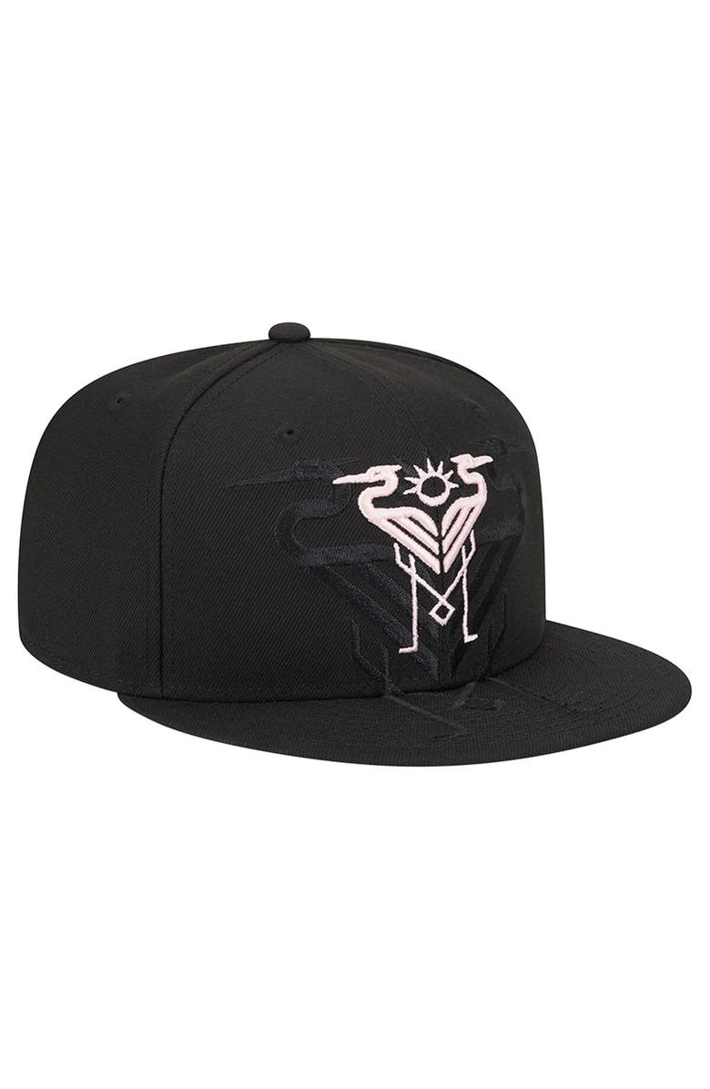 New Era Men's New Era Black Inter Miami CF Jumbo 9FIFTY Snapback Hat, Alternate, color,
