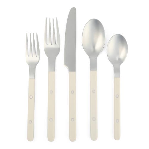 Sur La Table Kitchen Essentials 20-piece Stainless Steel Flatware Set With Abs Handles, Service For  In Sand