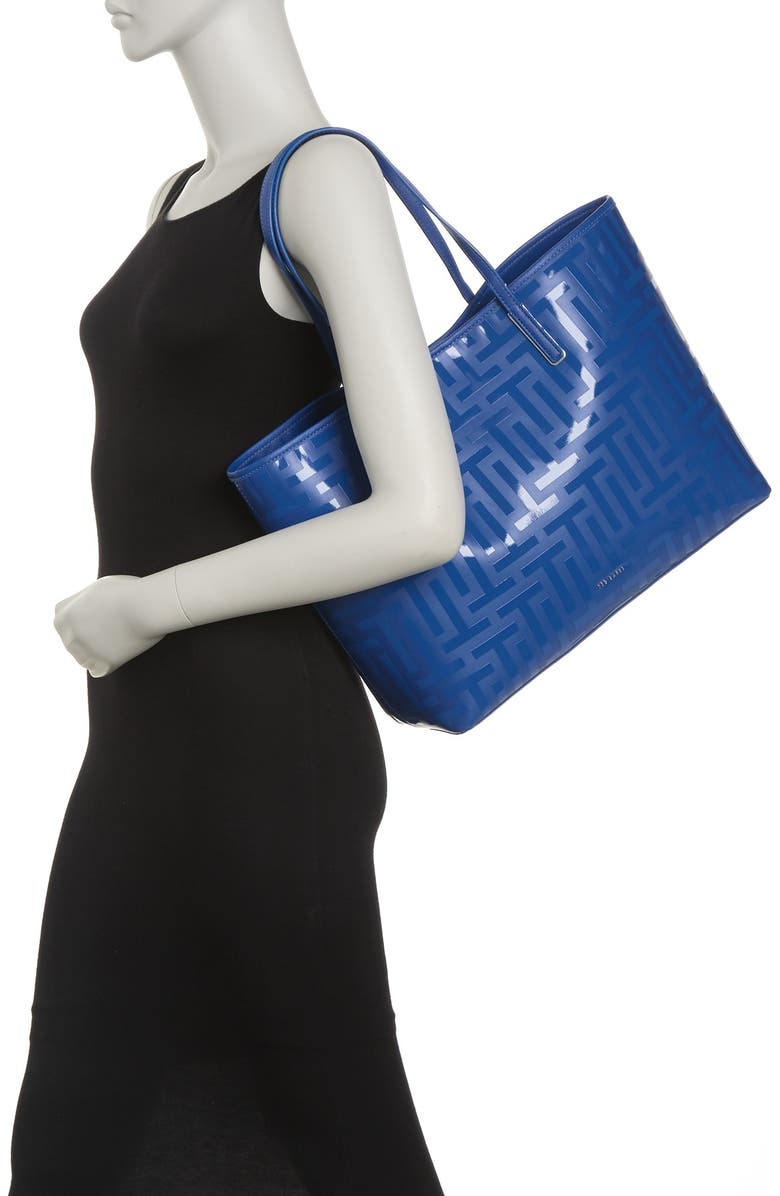 Ted Baker London Eleenor Logo Nylon Shopper Tote, Alternate, color,