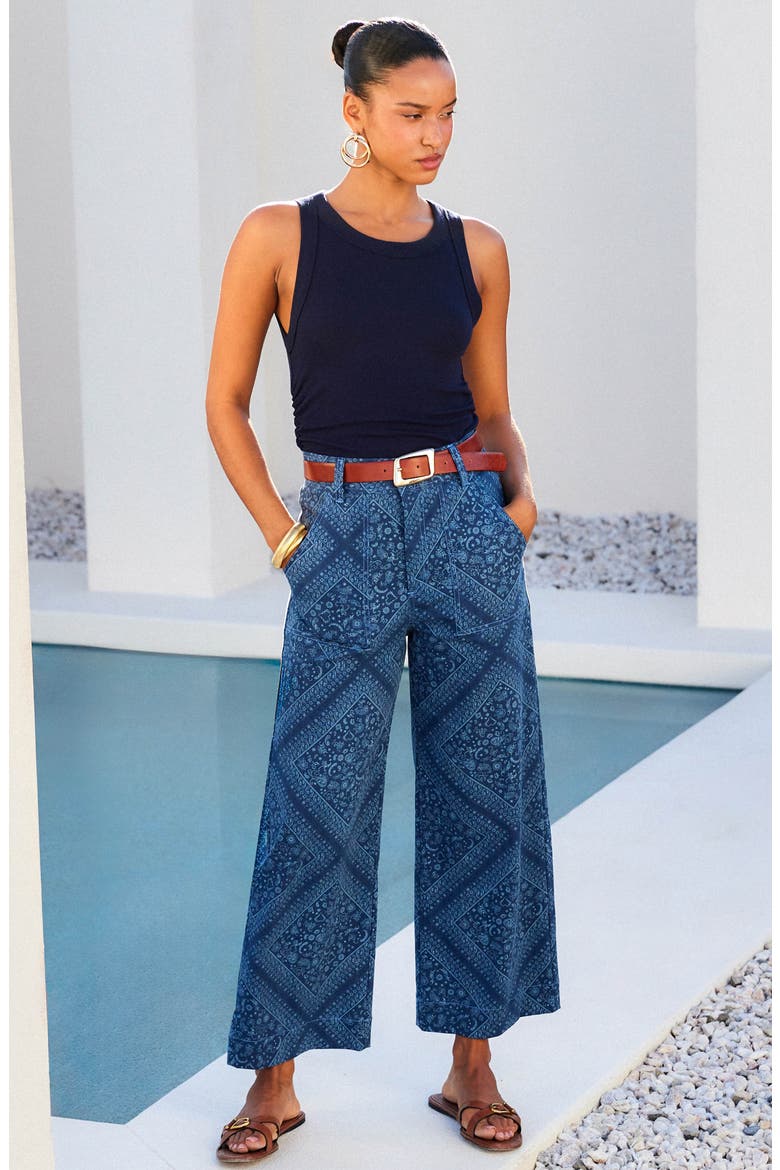 Rylee Wide Leg Crop Pants, Alternate, color, PRINT