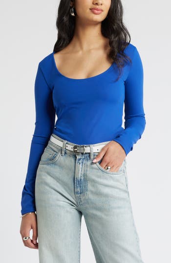 OPEN EDIT OPEN EDIT SMOOTH EDIT SCOOP NECK TOP