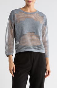 PATRIZIA LUCA Illusion Mesh Sweater