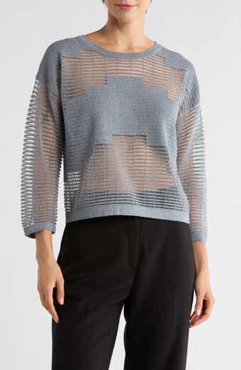 PATRIZIA LUCA Illusion Mesh Sweater