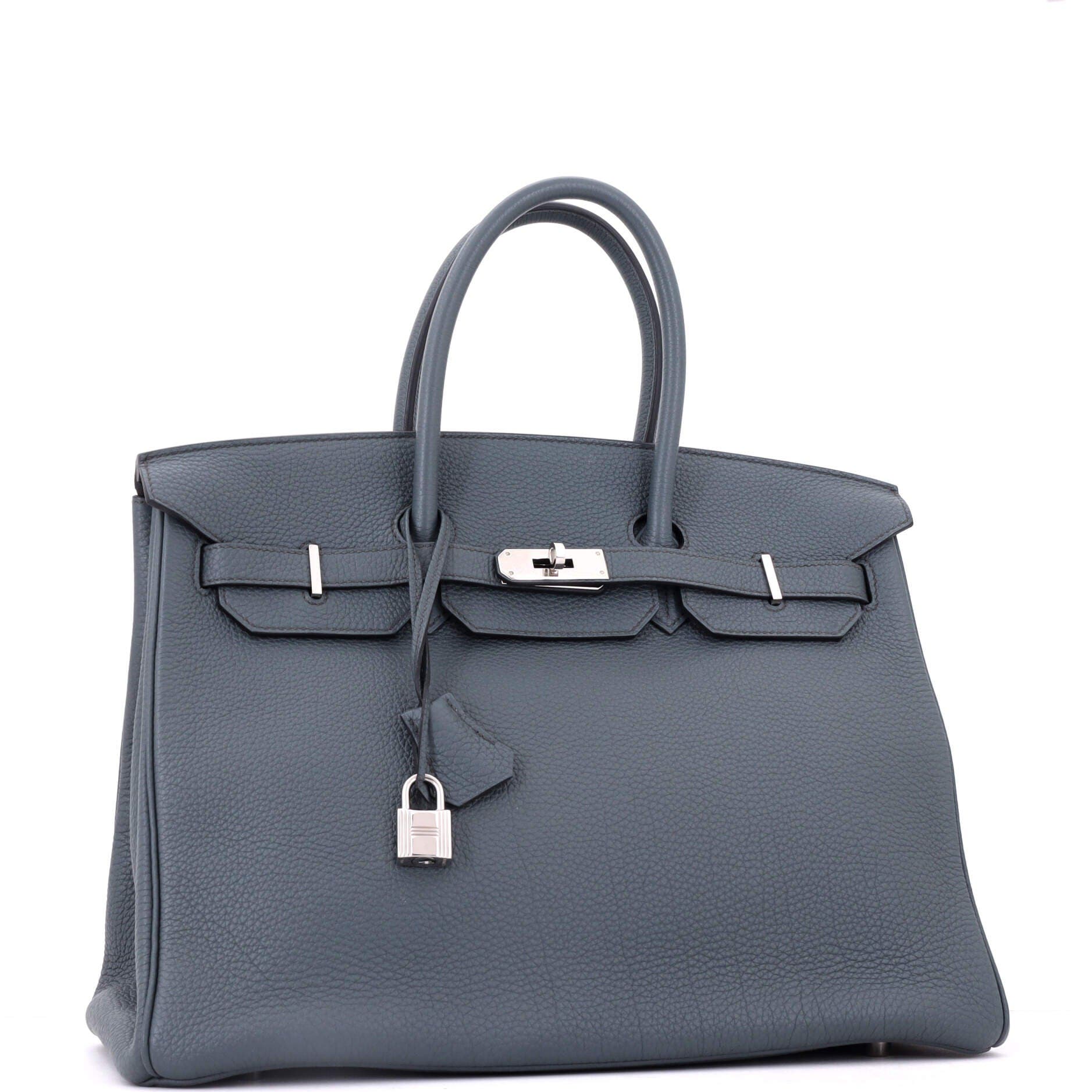 Birkin Handbag Blue Togo with Palladium Hardware 35, Alternate, color, Blue
