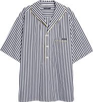 Dolce&Gabbana Stripe Cotton & Silk Poplin Pajama Shirt