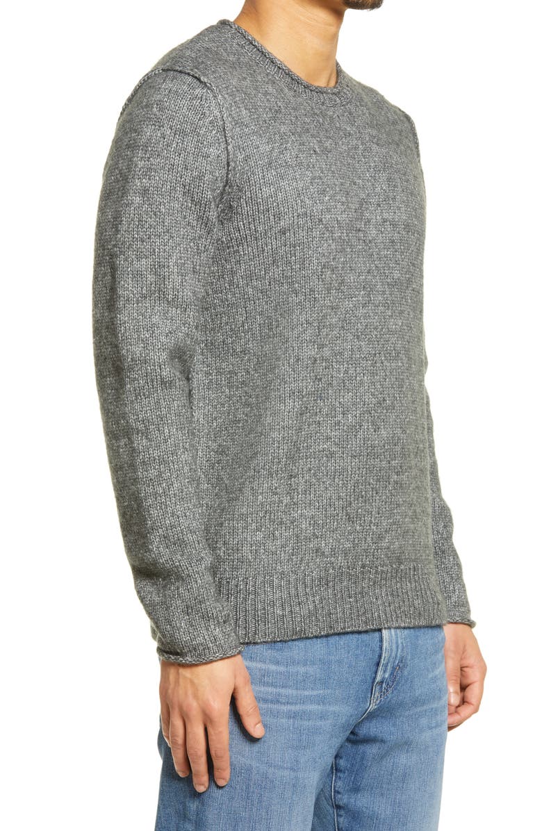 Schott NYC Rolled Collar Sweater, Alternate, color, Charcoal
