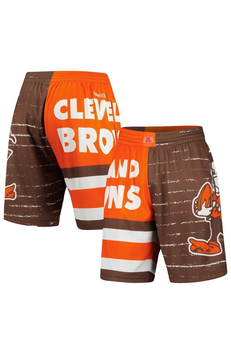 Mitchell & Ness Men's Mitchell & Ness Brown Cleveland Browns Jumbotron 3.0 Shorts, Main, color, Brown